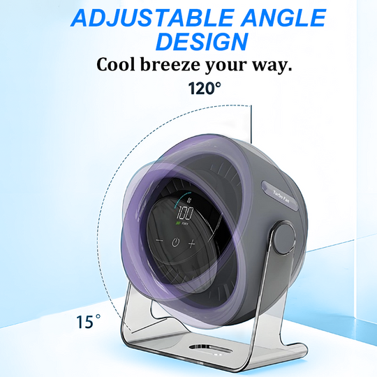 [Heatwave Essential] Desk Fan with LED Display USB Powered Portable 100 Speeds 120&