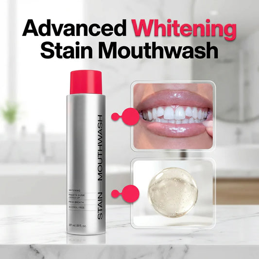 🔥2026 SALE -Advanced Stain-Lifting Whitening Mouthwash: Visible Debris Removal & Fresh Breath