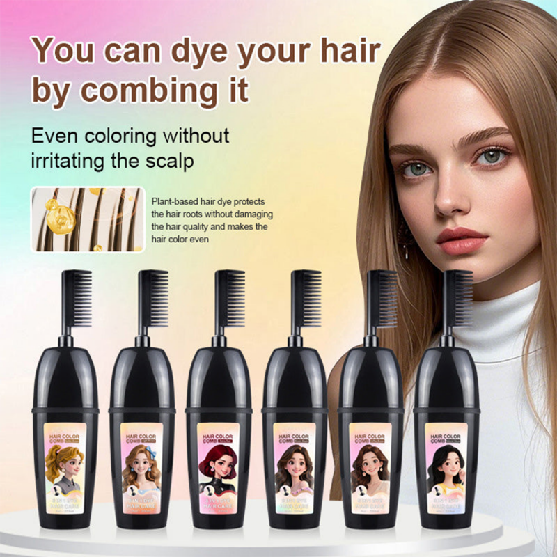🔥Last Day Sale 40% OFF!🎉3-in-1 Hair Dye Comb