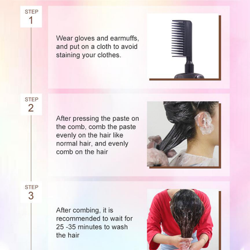 🔥Last Day Sale 40% OFF!🎉3-in-1 Hair Dye Comb