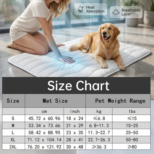 ❄️Summer Blowout! ❄️40% OFF 🧊PawDew™ for Dogs &amp; Cats – Vet-Approved Ice-Silk Cooling Pad ❄️ | Q-MAX >0.4 | Washable 🧼, Non-Slip 🛟 | Perfect for Large Breeds &amp; UK Summers ☀️🇬🇧
