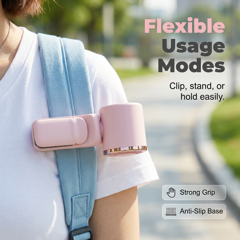 🏖️ 3000mAh USB Clip Fan – 360° Rotatable, Ultra-Portable🌬️| For Travel ✈️ Office 💼Kids 👶 | Clips Anywhere!