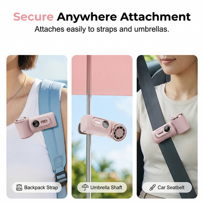 🏖️ 3000mAh USB Clip Fan – 360° Rotatable, Ultra-Portable🌬️| For Travel ✈️ Office 💼Kids 👶 | Clips Anywhere!