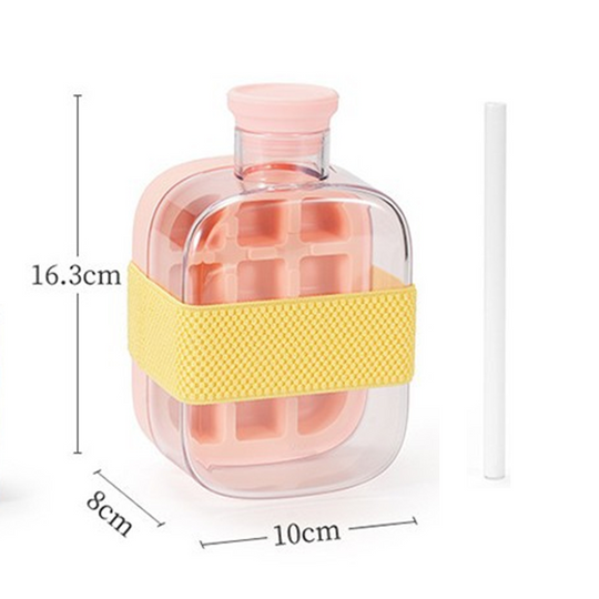 2-in-1 Ice Cube Maker Water Bottle Built-In Ice Tray, Food-Grade Silicone, Bpa-Free. Make Ice &amp; Store Water In One Bottle – Ideal For Gym, Office &amp; Travel! ‍♂
