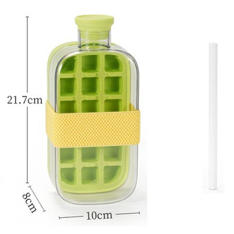 2-in-1 Ice Cube Maker Water Bottle Built-In Ice Tray, Food-Grade Silicone, Bpa-Free. Make Ice &amp; Store Water In One Bottle – Ideal For Gym, Office &amp; Travel! ‍♂