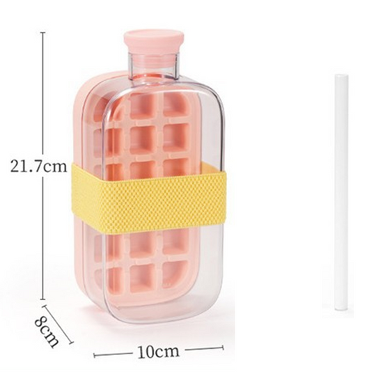 2-in-1 Ice Cube Maker Water Bottle Built-In Ice Tray, Food-Grade Silicone, Bpa-Free. Make Ice &amp; Store Water In One Bottle – Ideal For Gym, Office &amp; Travel! ‍♂