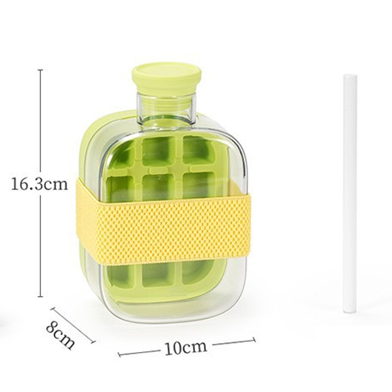 2-in-1 Ice Cube Maker Water Bottle Built-In Ice Tray, Food-Grade Silicone, Bpa-Free. Make Ice &amp; Store Water In One Bottle – Ideal For Gym, Office &amp; Travel! ‍♂