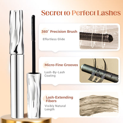 💄 BUY 1 GET 1 FREE! ✨ Waterproof Fiber Mascara - Intense Length & Curl with Enriched Fibers for Clump-Free Volume All Day 🌟👁️