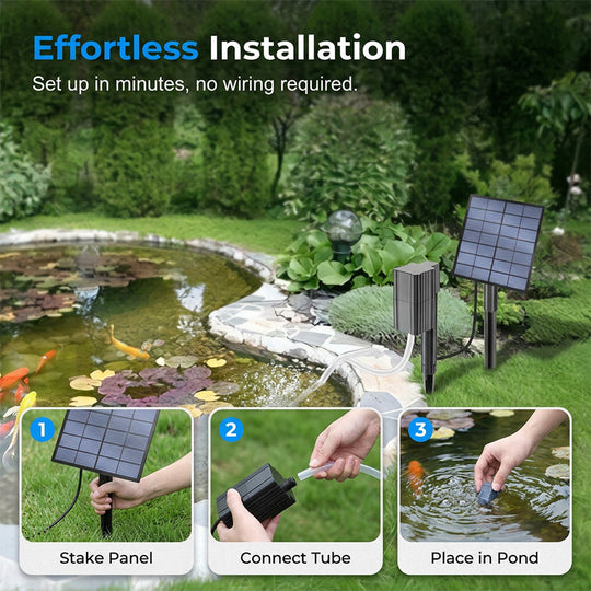 🥳2026 HOT SALE🥳💞50K+ SOLD!☀️🐟 50% OFF! Solar Pond Aerator – Sun‑powered, no wiring. Boosts oxygen for fish &amp; plants. Clean water, happy pond! 🌿✨