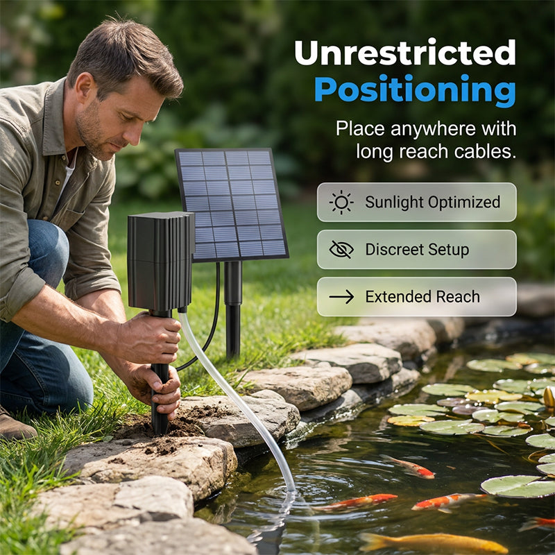 🥳2026 HOT SALE🥳💞50K+ SOLD!☀️🐟 50% OFF! Solar Pond Aerator – Sun‑powered, no wiring. Boosts oxygen for fish &amp; plants. Clean water, happy pond! 🌿✨