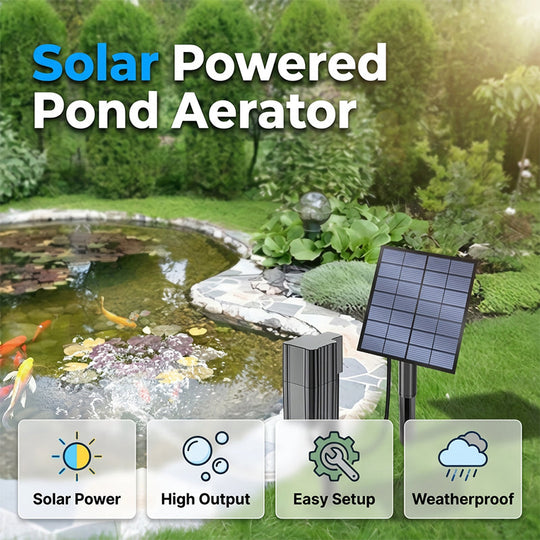🥳2026 HOT SALE🥳💞50K+ SOLD!☀️🐟 50% OFF! Solar Pond Aerator – Sun‑powered, no wiring. Boosts oxygen for fish &amp; plants. Clean water, happy pond! 🌿✨