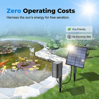 🥳2026 HOT SALE🥳💞50K+ SOLD!☀️🐟 50% OFF! Solar Pond Aerator – Sun‑powered, no wiring. Boosts oxygen for fish & plants. Clean water, happy pond! 🌿✨