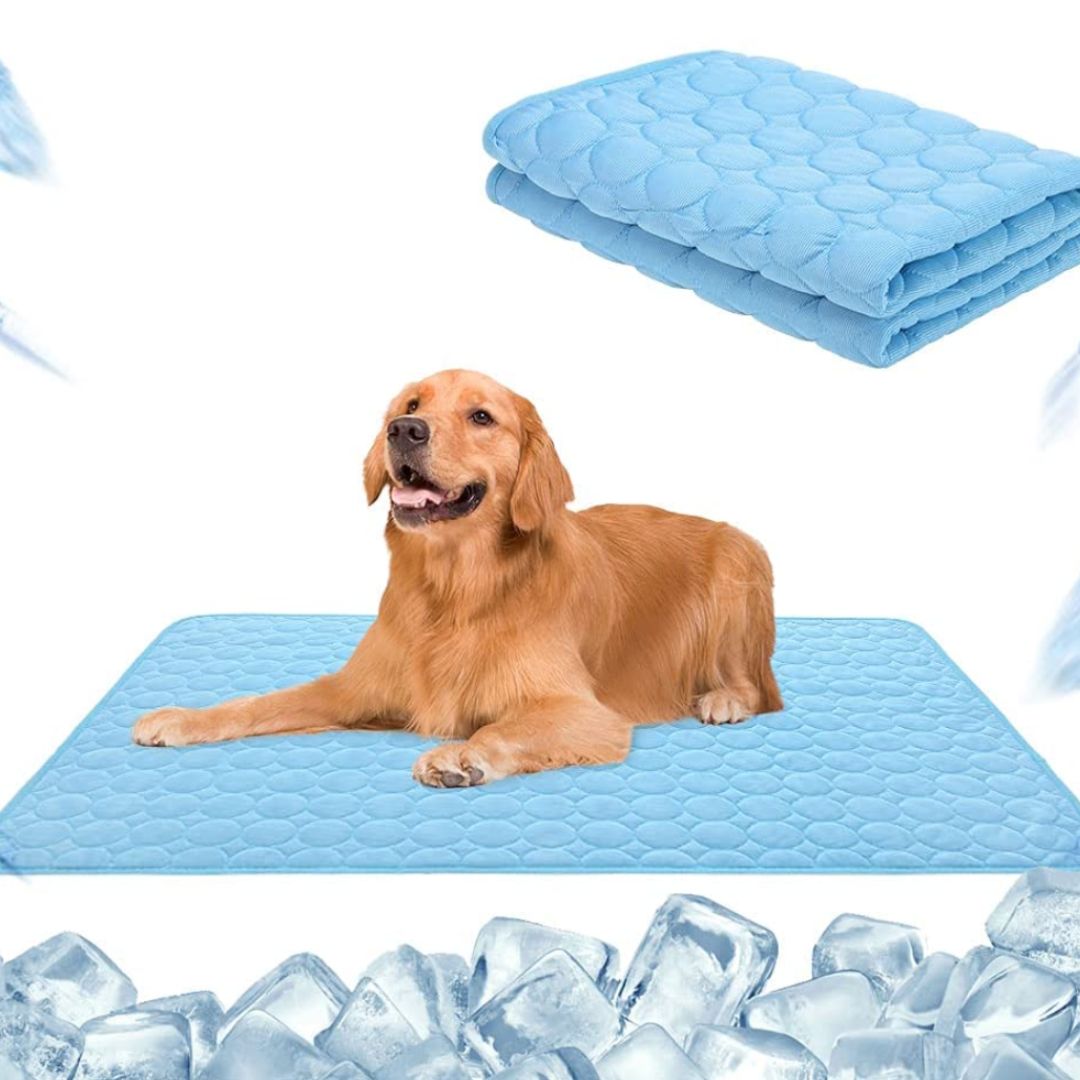 💥As low as £9.9! ❄️Give your furry friend a cool summer!🧊Pet Cooling Ice Silk Mat – Summer Cooling Pet Bed Pad for Dogs and Cats, Breathable Washable Sleeping Cushion for Indoor and Outdoor Use, Lightweight Cooling Crate and Sofa Pet Mat