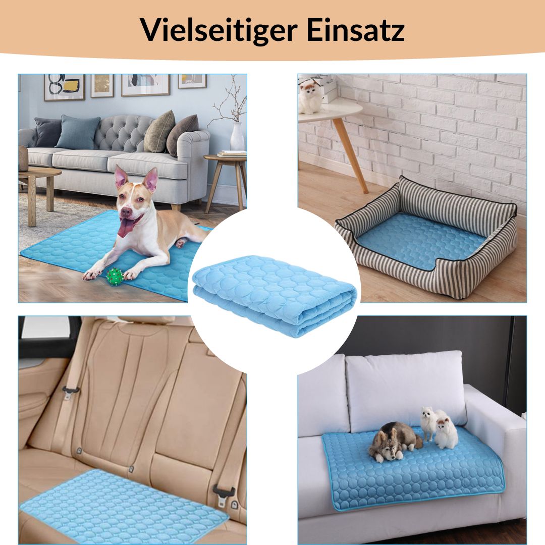 💥As low as £9.9! ❄️Give your furry friend a cool summer!🧊Pet Cooling Ice Silk Mat – Summer Cooling Pet Bed Pad for Dogs and Cats, Breathable Washable Sleeping Cushion for Indoor and Outdoor Use, Lightweight Cooling Crate and Sofa Pet Mat