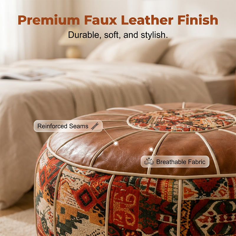 🎁2026 New Arrivals 🔥 50% OFF 🛋️ Multifunctional Storage Ottoman Pouf – Hidden Storage, Comfortable Seating &amp; Faux Leather Finish ✨