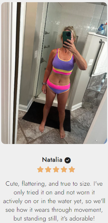 🏖️Hot Sale🌼Color Block Patchwork Nylon Sporty 3-Piece Bikini Set - High Waisted &amp; Tummy Control Swimsuit👙🌈