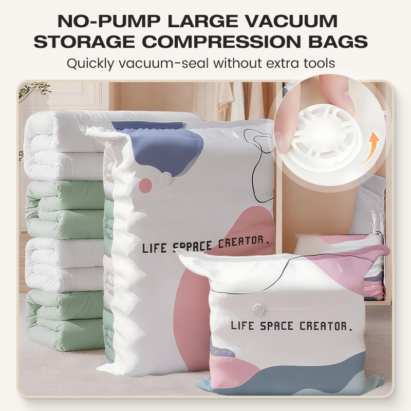 ⚽️🏆️World Cup Sale:50% OFF🎉70K+ SOLD! 🥳No-Pump Large Vacuum Storage Compression Bags