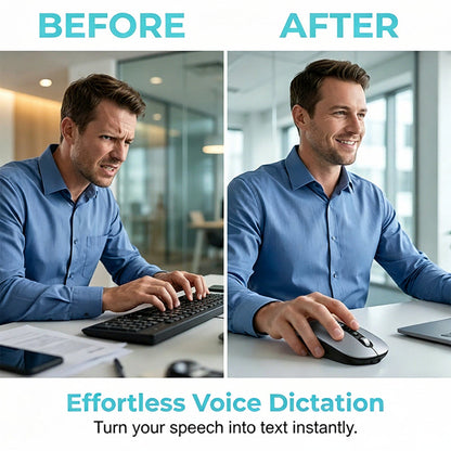🎁2026 New Arrivals 40% OFF💥AI Smart Voice Wireless Mouse Real-Time Translation, Silent Click  Boosts Productivity For Work & Study! ⚡🖱️💬