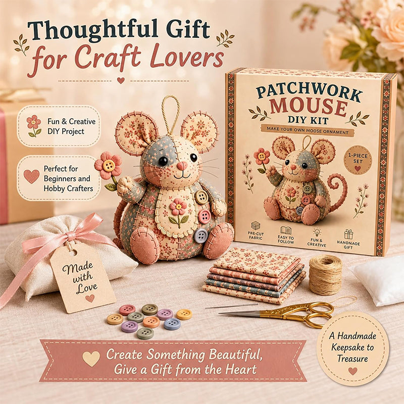 ⚽️🏆️World Cup Sale:40% OFF🎉70K+ SOLD! 🥳Handcrafted Vintage Mouse Plush Sewing Kit