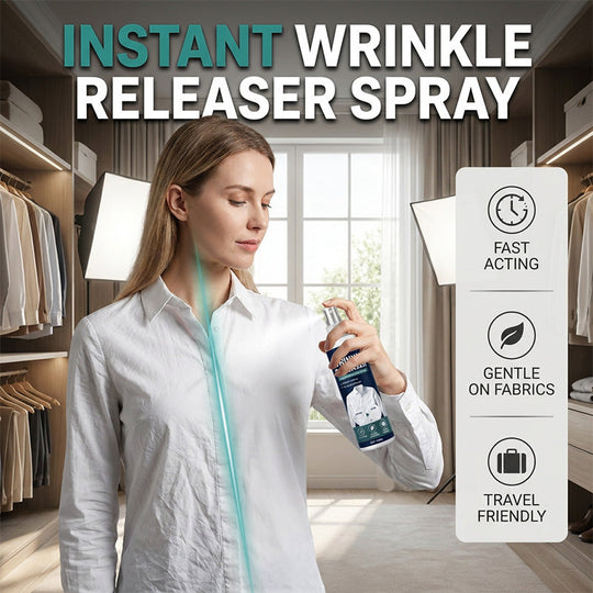 Instant wrinkle release – no iron, travel-ready, static-free &amp; fresh.