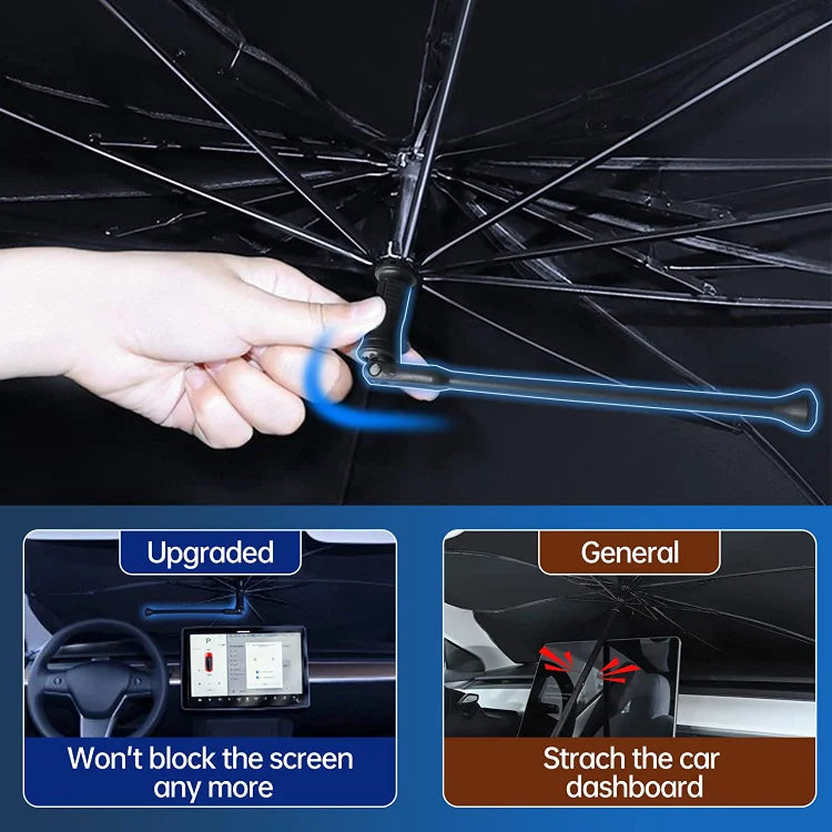 ☀️Car Sunshade – Effective Heat Insulation, UV Block & Easy Foldable Auto Windshield Protector