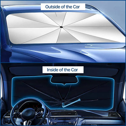 ☀️Car Sunshade – Effective Heat Insulation, UV Block & Easy Foldable Auto Windshield Protector