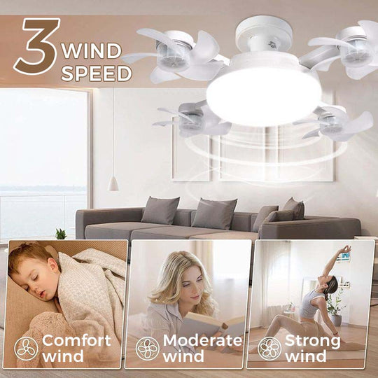 🌀49% OFF NOW! 💡Foldable Socket Ceiling Fan Light with Remote, Energy-Saving Cooling &amp; Lighting for Bedroom &amp; Home