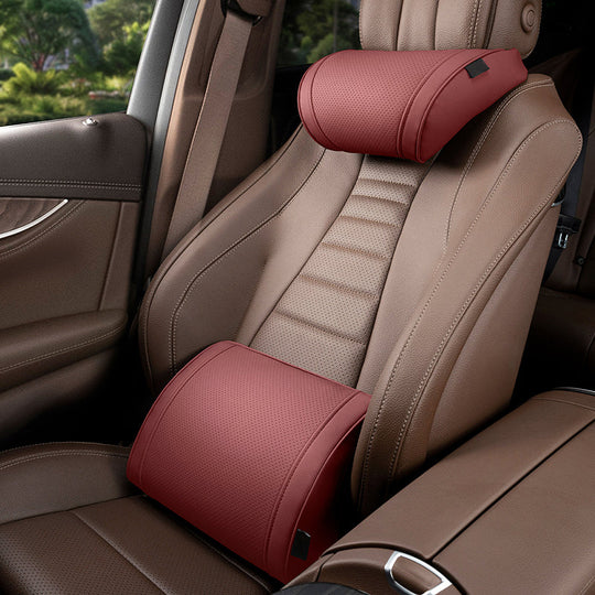Ergonomic Headrest and Lumbar Support Set for Car Seats