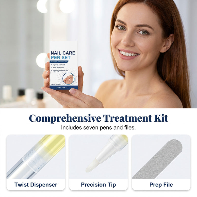 7-Piece Pen &amp; File Set for Discolored Nails