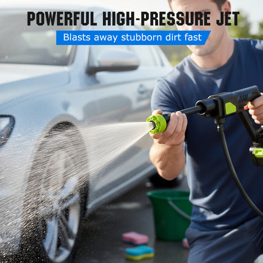 SEESE Cordless Pressure Washer and Single Port Charger Base, Bottle Portable Washer for Car,Home Cleaning &amp; Garden Watering