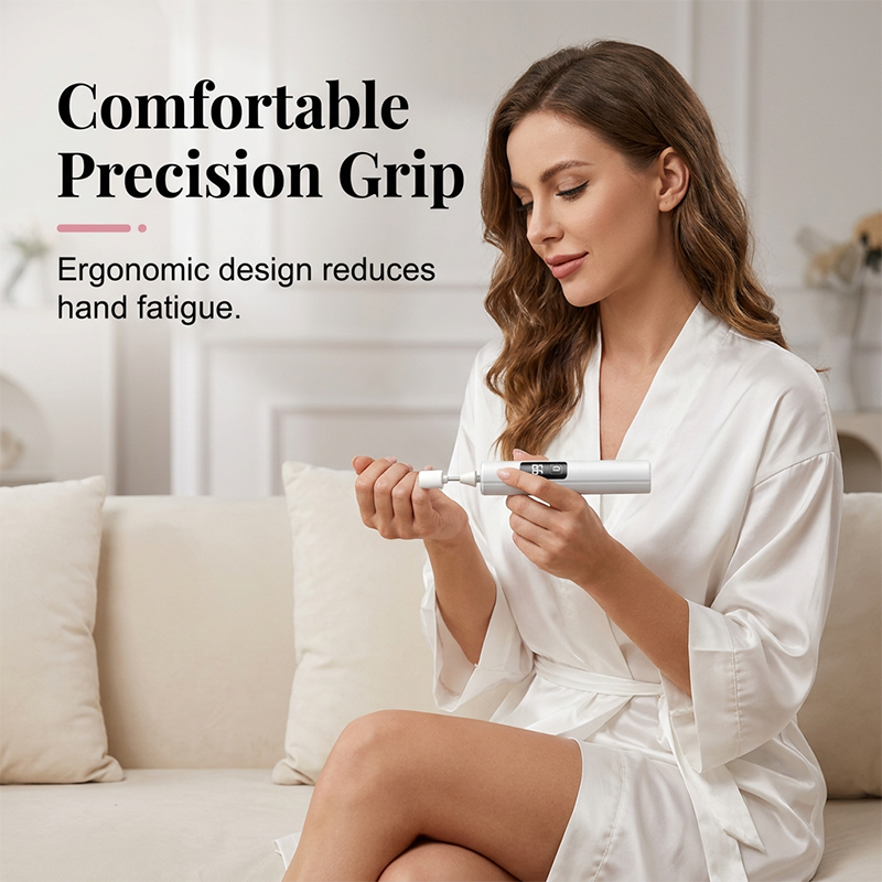 2026 HOT SALE😎50K+ SOLD!💕Professional Electric Nail Polisher – Smooths thick nails, 99-speed display. Multiple heads for shaping &amp; buffing. Salon at home!