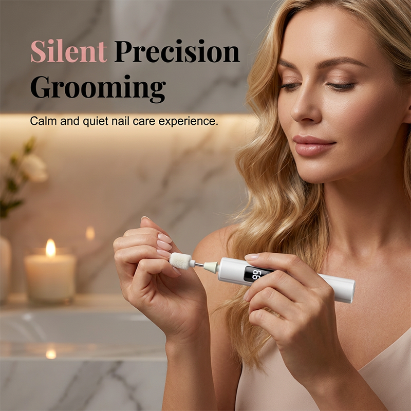 2026 HOT SALE😎50K+ SOLD!💕Professional Electric Nail Polisher – Smooths thick nails, 99-speed display. Multiple heads for shaping &amp; buffing. Salon at home!