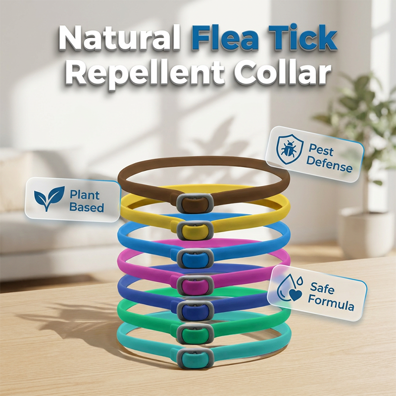 LIMITED TIME 50% OFF!🎁50K+ SOLD!🏆 Natural Essential Oil Pet Pest Repellent Collar - Adjustable Fit & Lightweight