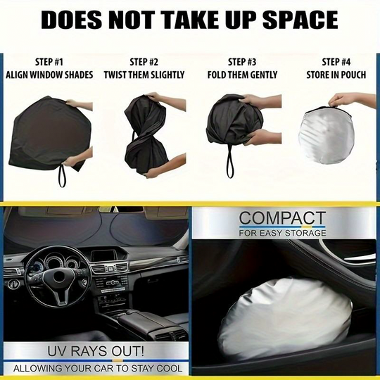 ⏳LIMITED OFFER 40%OFF🌞Fun Eye Car Sunshade 👀☀️ – UV Block, Aluminium Film, Foldable, 130×70cm