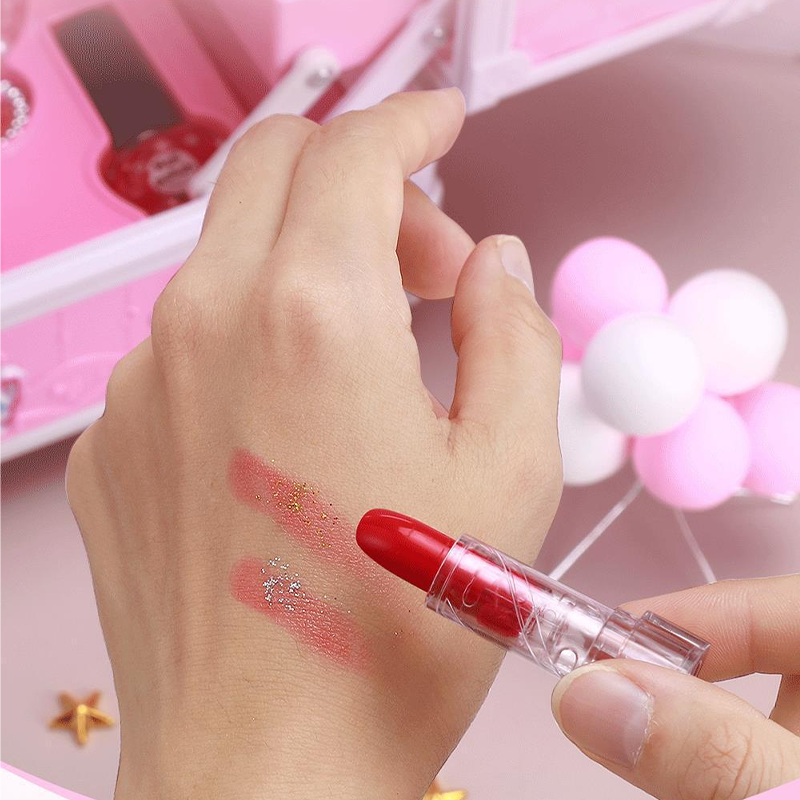 LIMITED TIME 40% OFF🎁Kids Washable Makeup Toy Set with Portable Pink Handbag