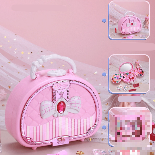 LIMITED TIME 40% OFF🎁Kids Washable Makeup Toy Set with Portable Pink Handbag