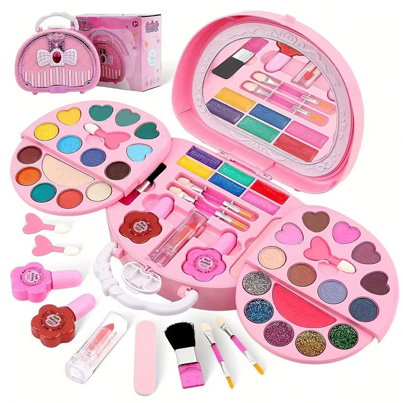 LIMITED TIME 40% OFF🎁Kids Washable Makeup Toy Set with Portable Pink Handbag