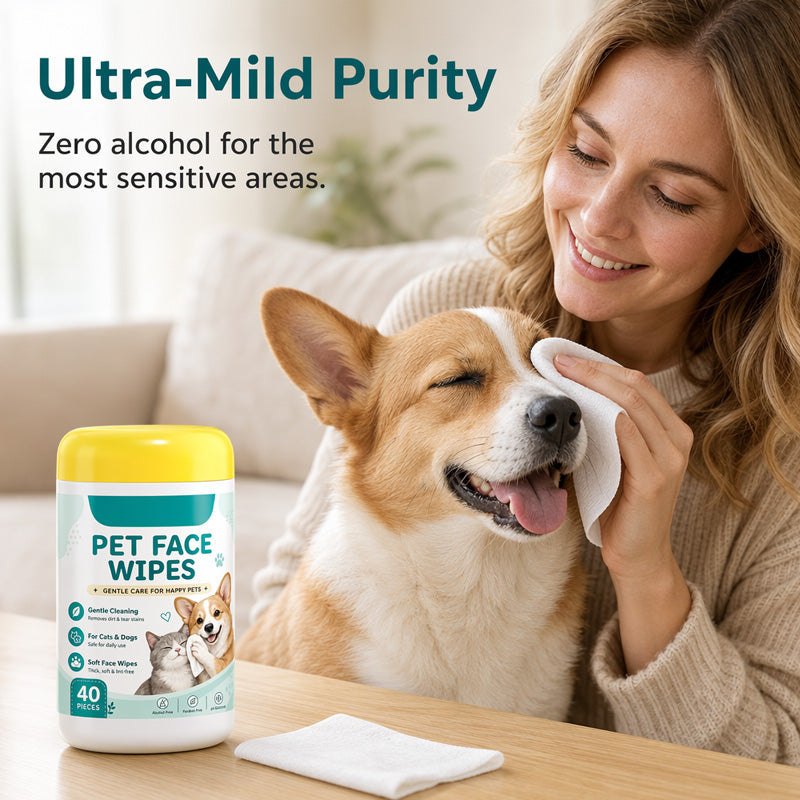 🏠 LIMITED-TIME 40% OFF! ✨ Gentle Pet Tear Stain Remover Wipes