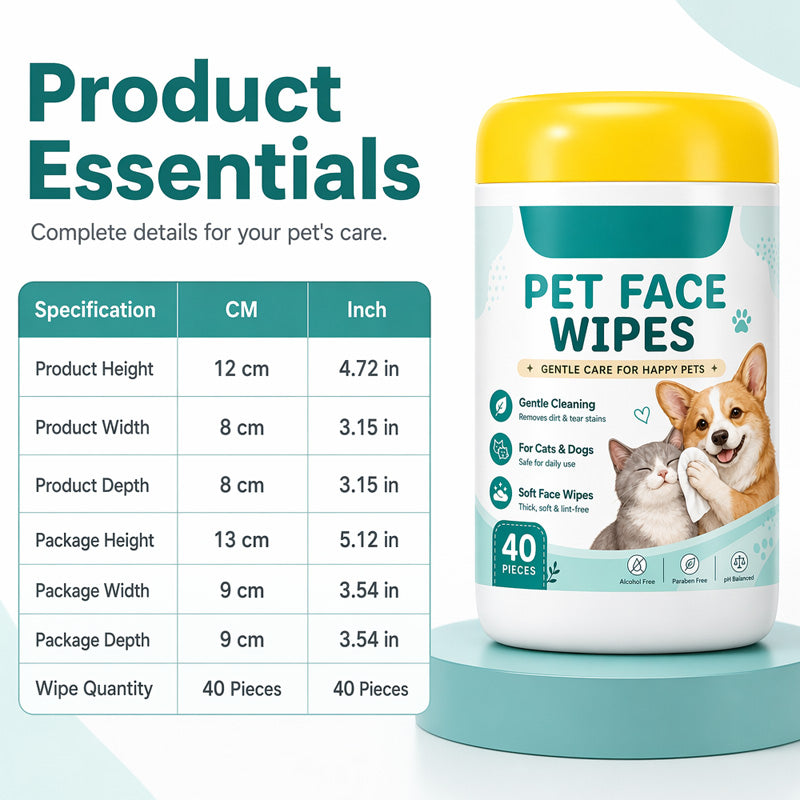 🏠 LIMITED-TIME 40% OFF! ✨ Gentle Pet Tear Stain Remover Wipes
