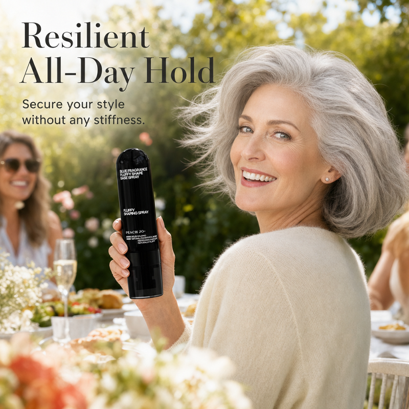 Peach-scented volumizing &amp; setting spray—for lightweight, bouncy hair and long-lasting hold.
