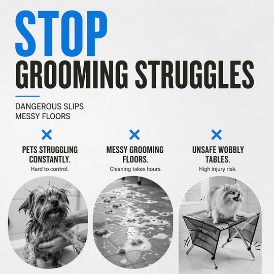 🐕🛏️ 2-in-1 Foldable Pet Grooming Bed! Grooming Table + Cosy Bed in One – Portable, Easy to Clean &amp; Perfect for Home &amp; Travel 🔥💪✨