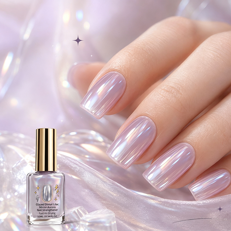 Lilac Glossy Mirror Nail Strengthener
