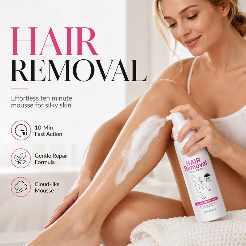 Gentle Hair Removal Mousse – Quick Results, Hydrating Formula, Fine Mousse Texture – Perfect for Body Care! 🛁
