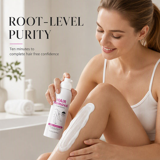Gentle Hair Removal Mousse – Quick Results, Hydrating Formula, Fine Mousse Texture – Perfect for Body Care! 🛁