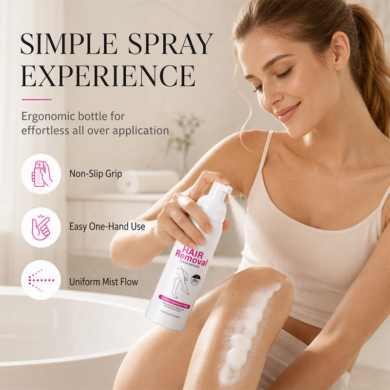 Gentle Hair Removal Mousse – Quick Results, Hydrating Formula, Fine Mousse Texture – Perfect for Body Care! 🛁