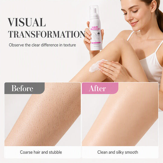 Gentle Hair Removal Mousse – Quick Results, Hydrating Formula, Fine Mousse Texture – Perfect for Body Care! 🛁
