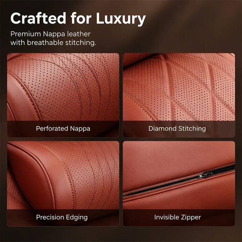 Ergonomic Headrest and Lumbar Support Set for Car Seats