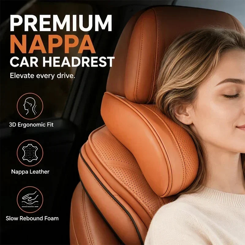 Ergonomic Headrest and Lumbar Support Set for Car Seats