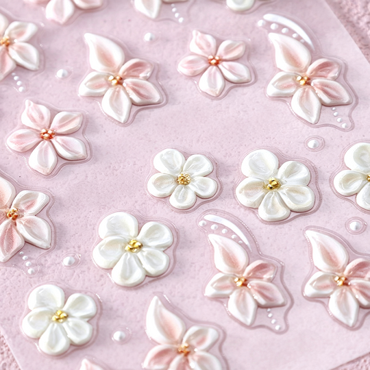 💅 5D Floral Nail Stickers – Raised Lily &amp; Daisy Details, Spring Palette &amp; Easy Peel-and-Apply