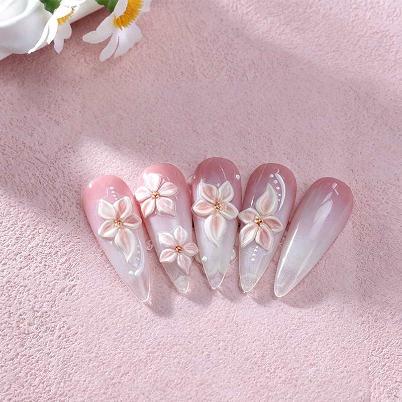 💅 5D Floral Nail Stickers – Raised Lily &amp; Daisy Details, Spring Palette &amp; Easy Peel-and-Apply